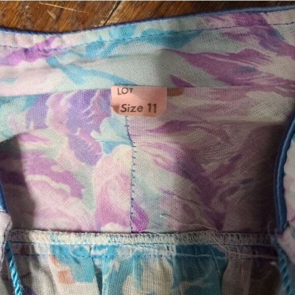 Vintage 1970s Pastel Purple Fairycore Floral Boho Dress - Picture 10 of 17